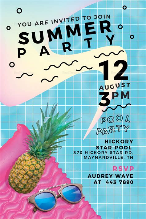 summer party invitation ideas|summer party invitation template free.